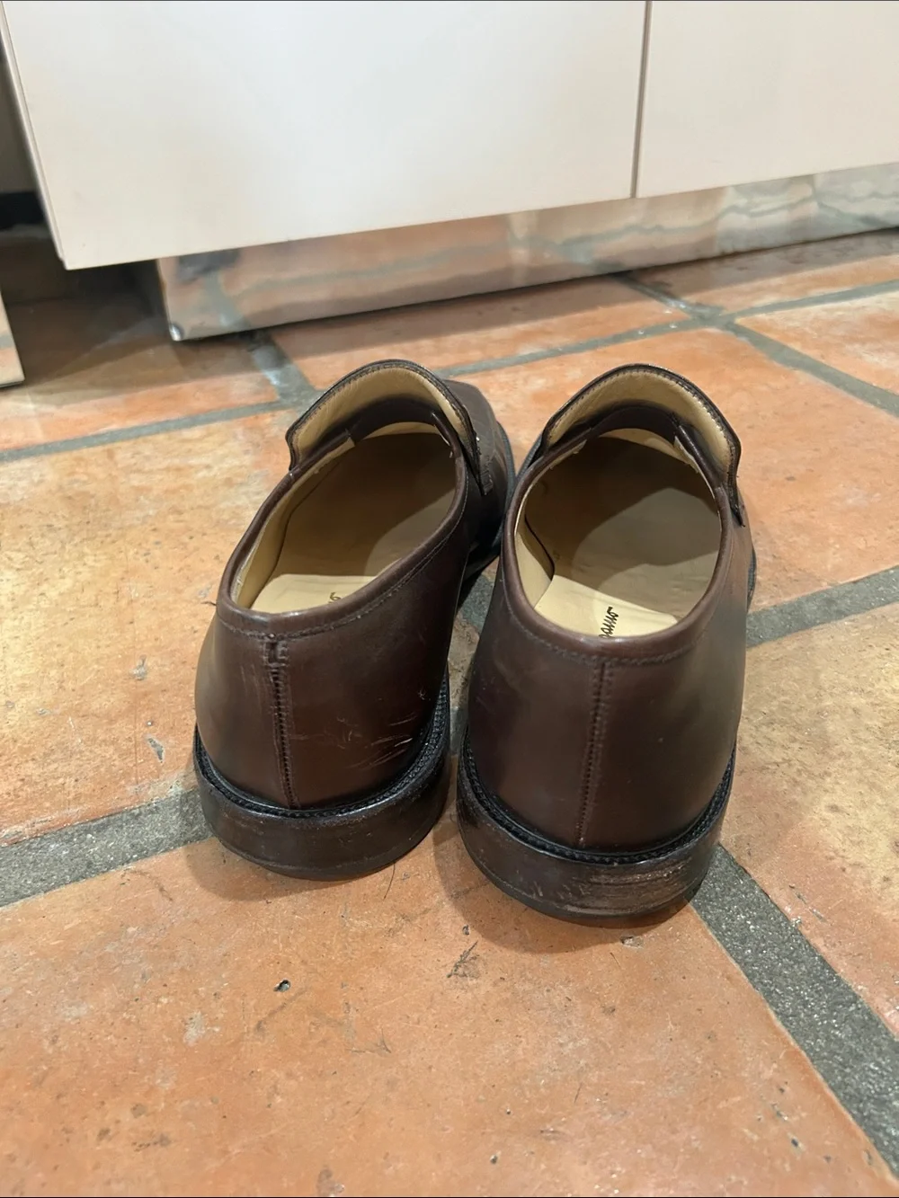 Salvatore Ferragamo Men's Brown Leather Bit Loafers